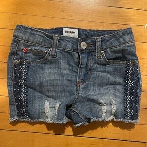 Little Girl Hudson Denim Shorts